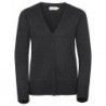 Russell Collection R-715F-0 Ladies`V-Neck Knitted Cardigan