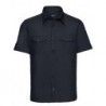 Russell Collection R-919M-0 Men`s Roll Short Sleeve Fitted Twill Shirt