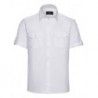 Russell Collection R-919M-0 Men`s Roll Short Sleeve Fitted Twill Shirt