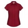 Russell Collection R-925F-0 Ladies` Cap Sleeve Fitted Polycotton Poplin Shirt