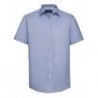 Russell Collection R-963M-0 Men`s Short Sleeve Tailored Herringbone Shirt