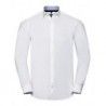 Russell Collection R-966M-0 Men`s Long Sleeve Tailored Contrast Ultimate Stretch Shirt
