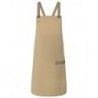 Karlowsky LS 38 Bib Apron Urban-Look with Cross Straps and Pocket